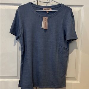 NWT, philosophy republic clothing, women, super soft knit tee in “Bella Blue“